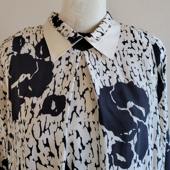 VTG 80s Louis Féraud Silk Blouson Dress - Picture 8 of 16